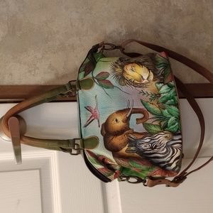 Anuschka African Safari leather satchel